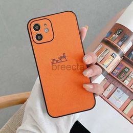 Cell Phone Cases For Iphone 14promax Cases Shockproof Case Luxury Designer 13 12 11 Pro Max 12mini Xsmax X Xs Xr Orange Cover 240304