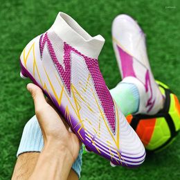 American Football Shoes Mens Sport For Elastic Mesh Sock Boots Original Professional Field Cleats Men's Soccer