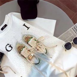 Womens T-Shirt designer clothes womens clothes Woman Shirts Clothing Women Tops Crop Top Tee Short Sleeve Letter Print Fashion Summer Pullover Female Black Rock