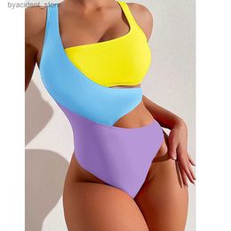 Women's Swimwear One Piece Swimsuit 2023 Sexy Cross Back Swimwear Women Swimsuit Vintage Retro Bathing Suits Beach Wear Swim Print Monokini S-XL L240308