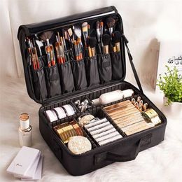 Make Portable Cosmetics Bag Female Up Organizer Box Ladies Nail Tool Suitcase Storage Beautician Makeup Professional Case 202211252P