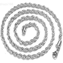 Wholesale Hip Hop Sterling Silver 925 Rope Chain Twist Necklace Wedding Engagement Jewellery 12mm Chunky Rope Chain Necklace