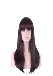 Wig Long Straight Cosplay Costume Full Hair Wave Bangs Wavy Dark Heat Resistant8587327