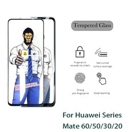 Full Cover Screen Protector For Huawei Mate 60 50 30 20 Nova 12 11 10 P50 P40 P30 Tempered Glass 9H Hardness Gorilla Film +Retail Package