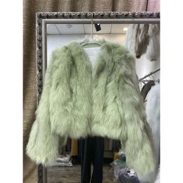 Haining 2023 New Fashionable And Young Age Reducing Fox Grass Coat Women's Short True Fur Integrated 588551