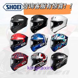 Top professional motorcycle helmet SHOEI Motorcycle Helmet X15 Full Barcelona Marquis Red Ant Wealth Cat Mens and Womens Running Helmets