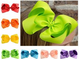 8 Inch Grosgrain Ribbon Baby girls Hairpin Clips Fashion Large Bowknot Barrette Kids Hair Boutique Bows Children Hair Accessories 2359399