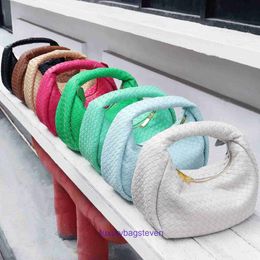 Top level reproduction Bottgs's Vents's Jodie tote bags wholesale 2023 Spring New Woven Handbag Womens Fashion Horn Bag Large Capacity Soft With Real logo