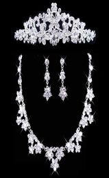 Twinkling Necklace Earrings Set Bridal Butterfly Crown Headpieces Tiaras Jewellery Accessories Wedding Party S0075219363