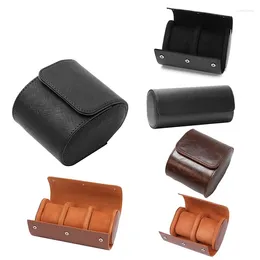 Watch Boxes 1-Slot Roll Travel Case Portable Vintage Leather Display Storage Box Organisers