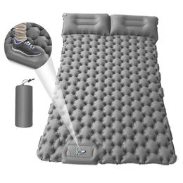 Outdoor Ultralight Sleeping Pad Camping Inflatable Mattress with Builtin Pump Pillow Air Mat for Travel Backpacking Hiking 240306