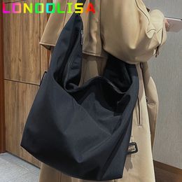 Canvas Bag Casual Wild Ladies Hobos Handbags Large Capacity Shoulder Girls Sac Simple Female Messenger 240305