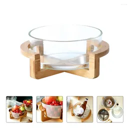 Dinnerware Sets Bowl Glass Tableware Serving Transparent Tray Fruit Salad Simple Household