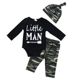 Newborn Baby Boys Clothing Christmas Toddler RomperPantsHat 3PCS set Outfit Infant Boutique Casual Kids Costume Children Pajamas5997320