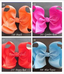 15 off details about new style Girl 8 Inch children Hair Bow Clip Grosgrain Ribbon baby girls hair bow 20pcs drop 6843774