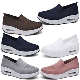 new breathable casual men women's shoes with fly woven mesh surface GAI featuring a lazy and thick sole elevated cushion sporty rocking shoes 35-45 63 XJXJ