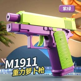 Gun Toys Other Toys 1911 Mini 3D Toy Guns Model For Boys Balls For Kids Without Fire Rubber Launcher Printing Gravity Cub Jump Carrot Knife 2400308