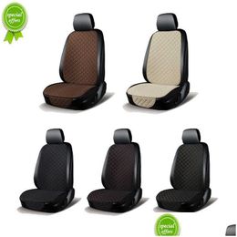 Seat Cushions New Summer Car Seat Er Accessories Interiors Cushion Anti Slip Front Chair Pad For Vehicle Protector Drop Delivery Autom Dh0Fu