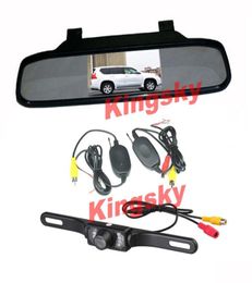 Wireless Car Rear View Kit 43quot Car LCD Mirror Monitor Waterproof 7IR LED Night vision Reversing Parking Backup Camera6287435