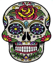 Low Custom Sugar Skull Calavera Patch Embroidered IronOn Skeleton Day of the Dead Emblem 8407608