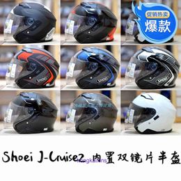 SHOEI high end Motorcycle helmet for High quality Japanese SHOEI J CRUISE dual lens built in sunglasses travel oversized dock helmet Marquis 1:1 original quality logo