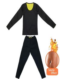 Sauna Suit Shapewear Weight Loss Corset Neoprene Sweat Sauna Shirt Body Shapers Long Sleeve Shirt Pant Waist Trainer 2012231435202
