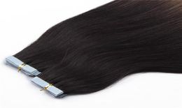 Whole 20039039100 Human hair PU EMY Tape Skin Hair Extensions 25gpiece color 33 40pcs 100Gr straight hair3960827