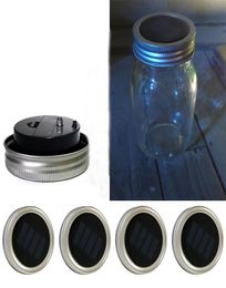 Solar Mason Jar Lights Mason Jar Solar Lights Screw on Silver Lids 1pc White LED light for Mason Jar Decorjar not incl3207530