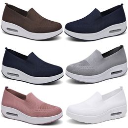 new breathable casual men women's shoes with fly woven mesh surface GAI featuring a lazy and thick sole elevated cushion sporty rocking shoes 35-45 46 XJ