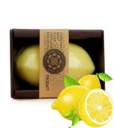 100 HandMade Natural Essential Oil Lemon Handmade Soap Face Care Whitening Oil Control Facial Cleaning Soaps Skin Care New7452737