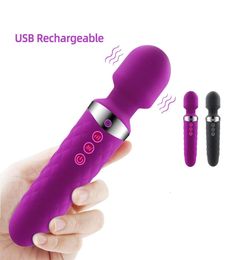 Full Body Massager Silicone Magic Massagers 16 Modes USB Charging Powerful Big Wand Massage Vibrators for Shoulder Back Neck 2937030