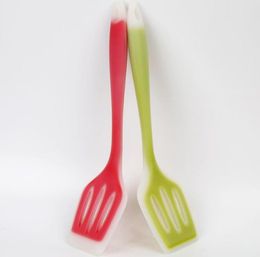 Silicone Slotted Turner Spatula Slotted Egg Turner Heat Resistant Non Stick Large Soup Spoon Half See Through2362425