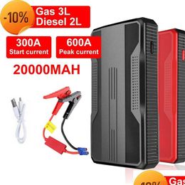 Car Refrigerator Jump Starter Power Bank 20000Mah Booster Emergency Battery Charger 12V Starting Device 400A/600A Drop Delivery Dhsy Dhuig