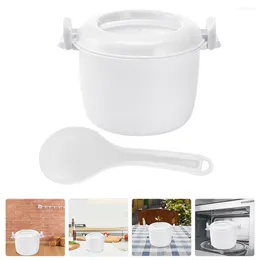 Dinnerware Mini Microwave Oven Heated Lunch Box Thermal Can Steamed Rice Soup Home Yellow Small With