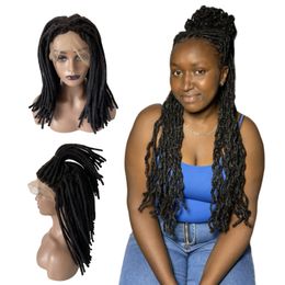 20 inches Mongolian Virgin Human Hair Pieces Black Colour 180% Density Dreadlocks Full Lace Male Wigs for Black Men