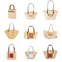 Bucket bag Designer Shoulder bucket basket Straw Bag Woman mens tote handbag Fold Shopper bag luxury summer weave travel Cross body toiletry duffle clutch Beach bags