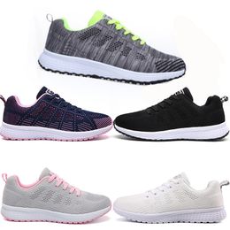 Flying Weaving Sports Shoes MEN Women's Mesh Casual Flat White Black Touring Shoes GAI Little White 35-44 40