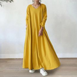 Casual Dresses Stylish Ladies Dress Autumn Winter Women Long Good Touch A-Line Ankle Length Streetwear