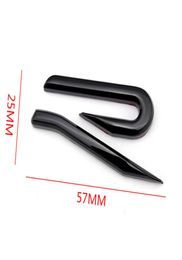 Adhesive Plastic Gloss Black Car Rear door luggage R Logo Badge Emblem Sticker For 2020 Golf 85131271