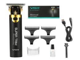 Spot VGR V082 zero distance adjustable professional rechargeable hair clipper metal haircut clipper salon household Stlying Shaver4658521