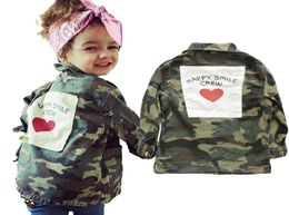 AiLe Rabbit Girls Autumn Jacket INS Camouflage Jacket Long sleeve back love letter stickers fashion Brother Sister coat5216030