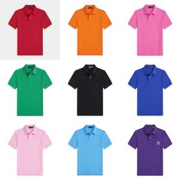 Men Polos small horse Polos Casual lapel Handsome Fashion Polo Shirt Men Short Sleeve multi Colour Solid classic Polo chemise designer Polos brand tee