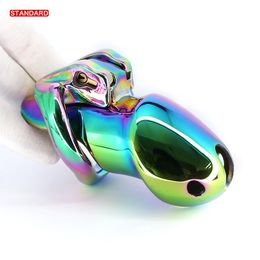 HTV3 Stainless Steel Male Chastity Device Super Penis Cock Cage With Stealth Lock Ring Sex Toy For Men