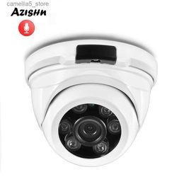 Baby Monitor Camera AZISHN Audio H.265 4MP 5MP Wide Angle IP Metal Microphone IP66 P2P Network Dome Security CCTV DC 12V/48V PoE Q240308