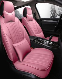 Universal Fit Full leather Car Seat Cover Airbag compatible For Most Car sedan Suv or BMW MercedesBenz Mazda Protective cushion P2423664