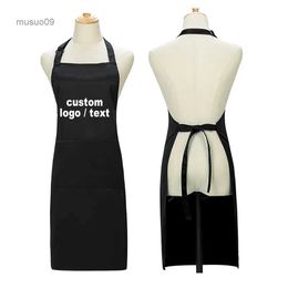 Aprons Mens Womens Waiter Apron Uniform Kitchen Cooking Garden Repair Sleeveless Cloth Bib Bar Milk Tea Coffee Master Pinafore Custom