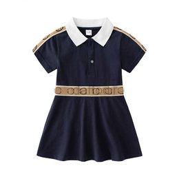 Dresses Baby Girls Dresses Designers 2023 Summer Kids Girl Dress Linen Cotton Clothes Princess Toddler Baby Girl Clothing 240308