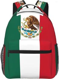 Backpack Mexico Mexican Flag Casual Hiking Camping Travel Backpacks Lightweight Daypack Bag Women Men Bookbag