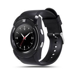 V8 Bluetooth Smart Watch Smartwatch Phone Watches with Sim TF Card Slot Clock Bluetooth Connectivity for ios Android Phone I77plu5388388