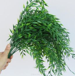 Simulated green plant willow leaves 52cm Weeping willow Green Vine Flower Fake Plant Ivy Leaves Decor DIY Headbands Wedding Party Supplies 2024308